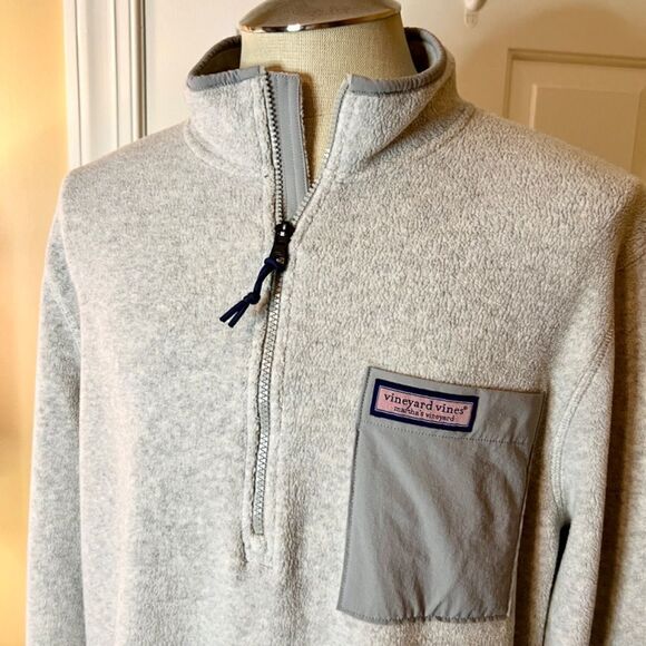 NWOT Men's Vineyard Vines Sherpa 1/2 Zip Pullover Shirt Sweater Size XL - Picture 2 of 4